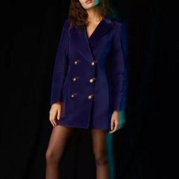 Aritzia Babaton Pelli Velvet Blazer Dress Size 6 - Picture 1 of 16